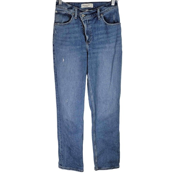 Abercrombie & Fitch The 90s Straight Ultra High Rise Curve Love Jeans Size 26/2S - Picture 2 of 11